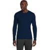 Cherokee Men’s Long Sleeve Underscrub Tee Modern T-Shirt with Crew Neck – CK807(Black / White / Navy – 3 Pack)