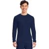 Cherokee Men’s Long Sleeve Underscrub Tee Modern T-Shirt with Crew Neck – CK807(Navy – 3 Pack)