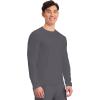Cherokee Men’s Long Sleeve Underscrub Tee Modern T-Shirt with Crew Neck – CK807(Pewter – 3 Pack)