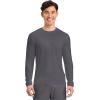 Cherokee Men’s Long Sleeve Underscrub Tee Modern T-Shirt with Crew Neck – CK807(Pewter – 3 Pack)