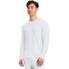 Cherokee Men’s Long Sleeve Underscrub Tee Modern T-Shirt with Crew Neck – CK807(White – 2 Pack)