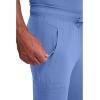 Cherokee Mens Mid Rise Jogger Scrub Pants with Zipper Cargo Pocket 360 Stretch Moisture Wicking PROTX2 Fabric – CK004A(Ciel)