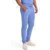 Cherokee Mens Mid Rise Jogger Scrub Pants with Zipper Cargo Pocket 360 Stretch Moisture Wicking PROTX2 Fabric – CK004A(Ciel)