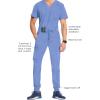 Cherokee Mens Mid Rise Jogger Scrub Pants with Zipper Cargo Pocket 360 Stretch Moisture Wicking PROTX2 Fabric – CK004A(Ciel Blue)