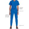 Cherokee Mens Mid Rise Jogger Scrub Pants with Zipper Cargo Pocket 360 Stretch Moisture Wicking PROTX2 Fabric – CK004A(Royal)