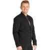Cherokee Men’s Scrub Jacket, Zip Front Stand-Up Collar and Snap at The Neck Closure – CK329A(Black)