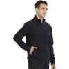 Cherokee Mens Scrub Jacket with a Standard Collar, Zipper Front and 4 Pockets CK399(Black)