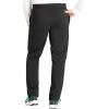 Cherokee Men’s Scrub Pants with 5 Pockets, Zip Fly, and Elastic Waistband for All-Day Comfort – CK131A(Black)