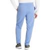 Cherokee Men’s Scrub Pants with 5 Pockets, Zip Fly, and Elastic Waistband for All-Day Comfort – CK131A(Ciel)