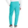 Cherokee Men’s Scrub Pants with 5 Pockets, Zip Fly, and Elastic Waistband for All-Day Comfort – CK131A(Teal Blue)