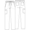 Cherokee Men’s Scrub Pants with 5 Pockets, Zip Fly, and Elastic Waistband for All-Day Comfort – CK131A(Wine)