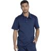 Cherokee Men’s Scrub Set – Modern Fit Polo Shirt WW615 with Natural Rise Jogger WW012(Navy)