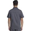 Cherokee Men’s Scrub Set – Modern Fit Polo Shirt WW615 with Natural Rise Jogger WW012(Pewter)