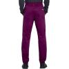 Cherokee Men’s Scrub Set – Modern Fit Polo Shirt WW615 with Natural Rise Jogger WW012(Wine)