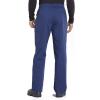 Cherokee Men’s Scrub Set Traditional Fit V-Neck Top WW675 with Tapered Leg Fly Front Cargo Pant WW190, Navy- M Top/M Pant