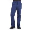 Cherokee Men’s Scrub Set Traditional Fit V-Neck Top WW675 with Tapered Leg Fly Front Cargo Pant WW190, Navy- M Top/M Pant