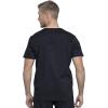 Cherokee Men’s Scrub Set, V-Neck Scrub Top Modern fit WW603 with Natural Rise Jogger Scrub Pants Drawstring Waistband WW012(Black)