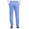 Cherokee Men’s Scrub Set, V-Neck Scrub Top Modern fit WW603 with Natural Rise Jogger Scrub Pants Drawstring Waistband WW012(Ciel)