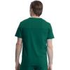 Cherokee Men’s Scrub Set, V-Neck Scrub Top Modern fit WW603 with Natural Rise Jogger Scrub Pants Drawstring Waistband WW012(Hunter Green)