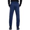 Cherokee Men’s Scrub Set, V-Neck Scrub Top Modern fit WW603 with Natural Rise Jogger Scrub Pants Drawstring Waistband WW012(Navy)