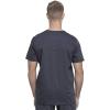 Cherokee Men’s Scrub Set, V-Neck Scrub Top Modern fit WW603 with Natural Rise Jogger Scrub Pants Drawstring Waistband WW012(Pewter)
