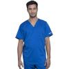 Cherokee Men’s Scrub Set, V-Neck Scrub Top Modern fit WW603 with Natural Rise Jogger Scrub Pants Drawstring Waistband WW012(Royal)