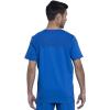 Cherokee Men’s Scrub Set, V-Neck Scrub Top Modern fit WW603 with Natural Rise Jogger Scrub Pants Drawstring Waistband WW012(Royal)