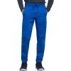 Cherokee Men’s Scrub Set, V-Neck Scrub Top Modern fit WW603 with Natural Rise Jogger Scrub Pants Drawstring Waistband WW012(Royal)