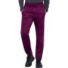 Cherokee Men’s Scrub Set, V-Neck Scrub Top Modern fit WW603 with Natural Rise Jogger Scrub Pants Drawstring Waistband WW012(Wine)