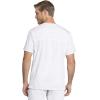 Cherokee Men’s Tuckable V-Neck Scrub Top with Trio Blend Stretchable Fabric WW755AB(White)
