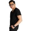 Cherokee Men’s V-Neck Scrub Top Journey with 2 Pockets and Front and Back Yoke Seams and Side Vents – CK824A(Black)