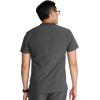Cherokee Men’s V-Neck Scrub Top Journey with 2 Pockets and Front and Back Yoke Seams and Side Vents – CK824A(Heather Pewter)