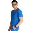 Cherokee Men’s V-Neck Scrub Top Journey with 2 Pockets and Front and Back Yoke Seams and Side Vents – CK824A(Royal)