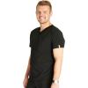 Cherokee Men’s V-Neck Scrub Top with 4 Pockets and Back Yoke Seam CK752A(Black)