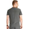 Cherokee Men’s V-Neck Scrub Top with 4 Pockets and Back Yoke Seam CK752A(Heather Pewter)