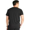 Cherokee Men’s V-Neck Scrub Top with Front Neckline, Yoke Seams, and Zip Pocket – CK718A(Black)