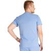 Cherokee Men’s V-Neck Scrub Top with Front Neckline, Yoke Seams, and Zip Pocket – CK718A(Ciel)