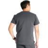 Cherokee Men’s V-Neck Scrub Top with Front Neckline, Yoke Seams, and Zip Pocket – CK718A(Pewter)