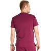 Cherokee Men’s V-Neck Scrub Top with Front Neckline, Yoke Seams, and Zip Pocket – CK718A(Wine)