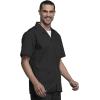 Cherokee Men’s Zip Up Jacket, Traditional Fit Lapel Collar with Half Sleeves 4300(Black)