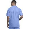 Cherokee Men’s Zip Up Jacket, Traditional Fit Lapel Collar with Half Sleeves 4300(Ceil)