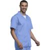 Cherokee Men’s Zip Up Jacket, Traditional Fit Lapel Collar with Half Sleeves 4300(Ceil)