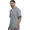 Cherokee Men’s Zip Up Jacket, Traditional Fit Lapel Collar with Half Sleeves 4300(Grey)