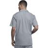 Cherokee Men’s Zip Up Jacket, Traditional Fit Lapel Collar with Half Sleeves 4300(Grey)