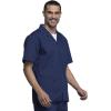 Cherokee Men’s Zip Up Jacket, Traditional Fit Lapel Collar with Half Sleeves 4300(Navy)