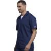 Cherokee Men’s Zip Up Jacket, Traditional Fit Lapel Collar with Half Sleeves 4300(Navy)