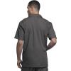 Cherokee Men’s Zip Up Jacket, Traditional Fit Lapel Collar with Half Sleeves 4300(Pewter)