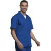 Cherokee Men’s Zip Up Jacket, Traditional Fit Lapel Collar with Half Sleeves 4300(Royal)