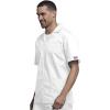 Cherokee Men’s Zip Up Jacket, Traditional Fit Lapel Collar with Half Sleeves 4300(White)