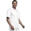 Cherokee Men’s Zip Up Jacket, Traditional Fit Lapel Collar with Half Sleeves 4300(White)